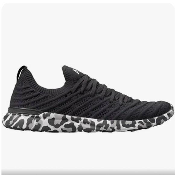 APL ATHLETIC PROPULSION LABS women TECHLOOM WAVE IN BLACK/Asteroid /Leopard 
9.5 - Picture 4 of 16